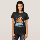 Cute Sleepy Capybara Funny Napybara Pajamas  Tシャツ (正面フル)