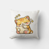 Cute Sleepy Cat Pillow クッション (正面)
