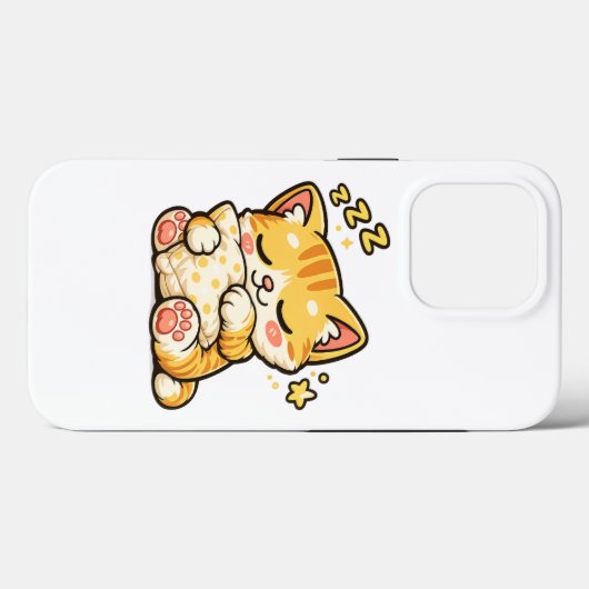 Cute Sleepy Cat Pillow Case-Mate iPhoneケース (裏面 (横))