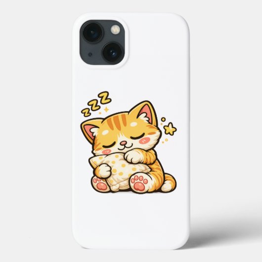 Cute Sleepy Cat Pillow Case-Mate iPhoneケース (裏面)