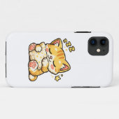 Cute Sleepy Cat Pillow Case-Mate iPhoneケース (裏面(横))