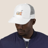 Cute Sleepy Corgi Dog Lover Mesh Back Cap キャップ (インサイチュ)