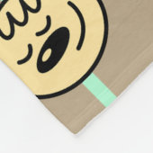 Cute Sleepy Faces and Zzz Pattern フリースブランケット (角)