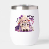 Cute Sleepy Lamb Water Bottle – Not Yet,I Need Tea (正面)