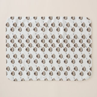 Cute Sleepy Owl Pattern Sherpa Blanket シェルパブランケット