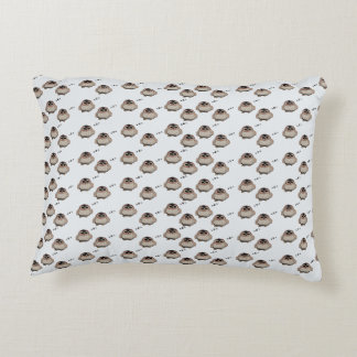 Cute Sleepy Owl Pattern Throw Pillow アクセントクッション