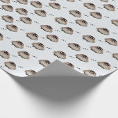 Cute Sleepy Owl Pattern Wrapping Paper ラッピングペーパー (角)