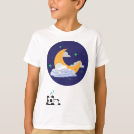 Cute Sleepy Panda Baby T-Shirt Tシャツ