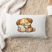 Cute Sleepy Puppy with Pillow ランバークッション (ブランケット)