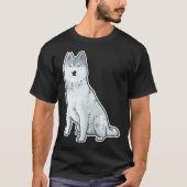 Cute Sleigh Dog Siberian Husky Tシャツ (正面)