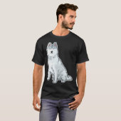 Cute Sleigh Dog Siberian Husky Tシャツ (正面フル)
