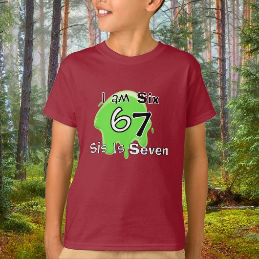 Cute Slime Green 6 7 Personalize  Kids T-Shirt Tシャツ