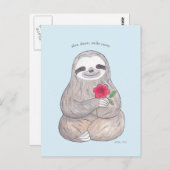 Cute Slothポストカードスローライフ提唱者スロッスカード ポストカード (正面/裏面)