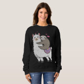 Cute Sloth Alpaca  Lazy Sloths Owner Animal Graphi スウェットシャツ (正面フル)