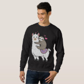 Cute Sloth Alpaca  Lazy Sloths Owner Animal Graphi スウェットシャツ (正面フル)
