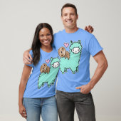 Cute Sloth And Llama Best Friends Kawaii K Alpaca Tシャツ (ユニセックス)