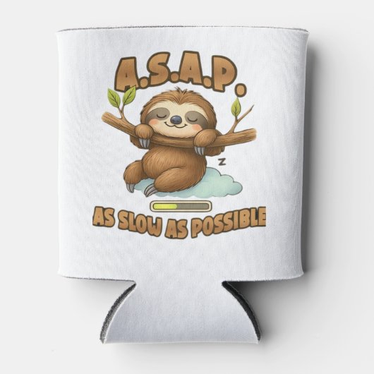 Cute Sloth ASAP � As Slow As Possible Classic T-Sh 缶クーラー (正面)