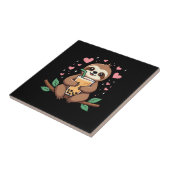 Cute Sloth Boba Bubble Milk Tea Kawaii Women Girls タイル (側面)