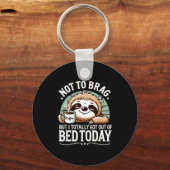 Cute Sloth Coffee Funny Quote Caffeine Lover Gift  キーホルダー (正面)