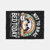 Cute Sloth Coffee Funny Quote Caffeine Lover Gift  フリースブランケット (正面(横))