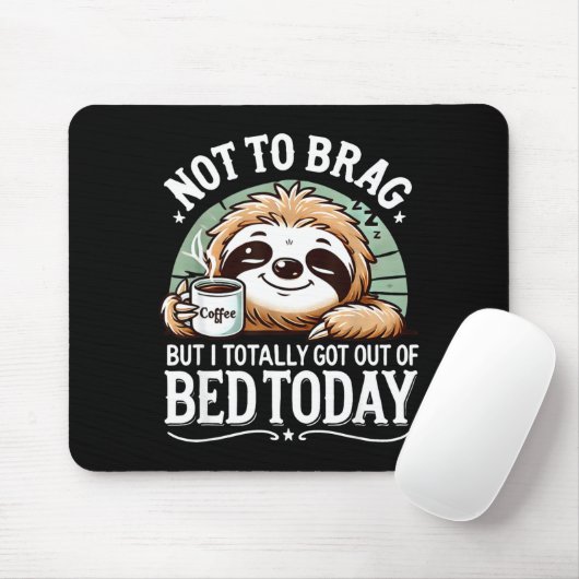 Cute Sloth Coffee Funny Quote Caffeine Lover Gift  マウスパッド (マウス)