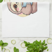 Cute Sloth Coffee Lover Shirt � Funny Fueled by Co キッチンタオル (折り畳み)