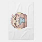 Cute Sloth Coffee Lover Shirt � Funny Fueled by Co キッチンタオル (縦)