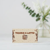 Cute Sloth Coffee Thank You Card  名刺 (スタンド正面)