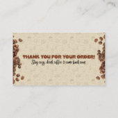 Cute Sloth Coffee Thank You Card  名刺 (裏面)