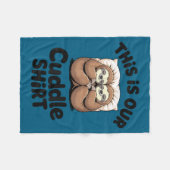 Cute Sloth Couple This Is Our Cuddle  フリースブランケット (正面(横))