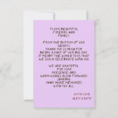 Cute Sloth Couple Wedding Thank You サンキューカード (裏面)