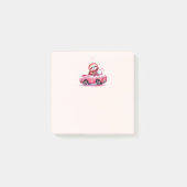 Cute Sloth Driving a Pink Convertible ポストイット (正面)