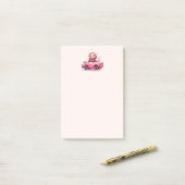 Cute Sloth Driving a Pink Convertible ポストイット (デスク上)