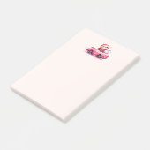 Cute Sloth Driving a Pink Convertible ポストイット (アングル)