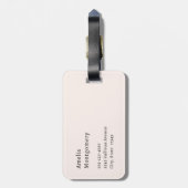 Cute Sloth Driving a Pink Convertible ラゲッジタグ (裏面縦)