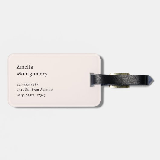 Cute Sloth Driving a Pink Convertible ラゲッジタグ (裏面横)