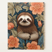 Cute Sloth Elegant Floral William Morris Inspired プランナー手帳 (裏面)