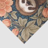 Cute Sloth Elegant Floral William Morris Inspired 薄葉紙 (詳細)