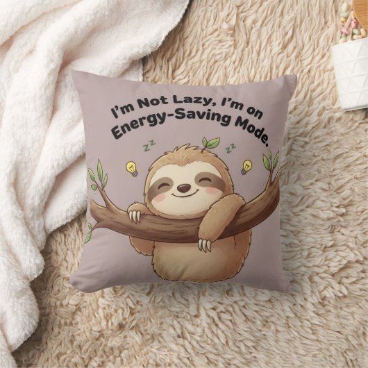 Cute Sloth "Energy-Saving Mode" クッション (ブランケット)