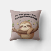 Cute Sloth "Energy-Saving Mode" クッション (裏面)