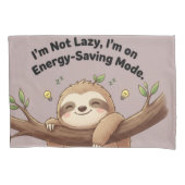 Cute Sloth "Energy-Saving Mode" 枕カバー (正面)