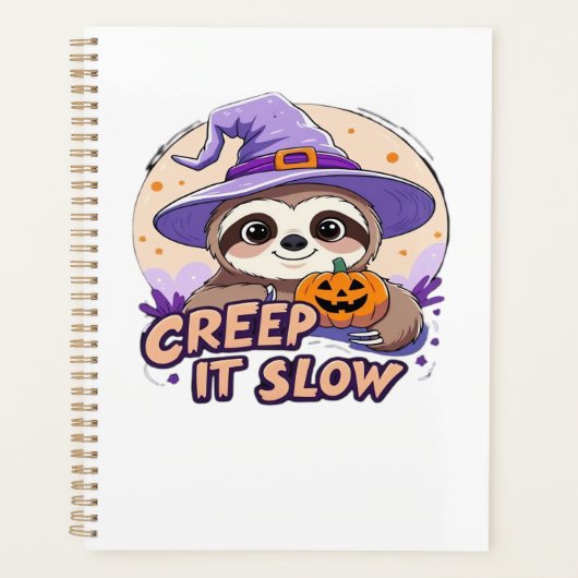 Cute Sloth Halloween Shirt � Funny Creep It Slow W プランナー手帳 (正面)