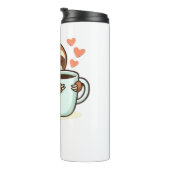 Cute Sloth Hugging Big Coffee Cup Premium T-Shirt タンブラー (回転右)