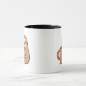 Cute Sloth Hugging Coffee Mug | Funny Morning Cup マグカップ (中央)