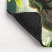 Cute Sloth In Sunbeams マウスパッド (コーナー)