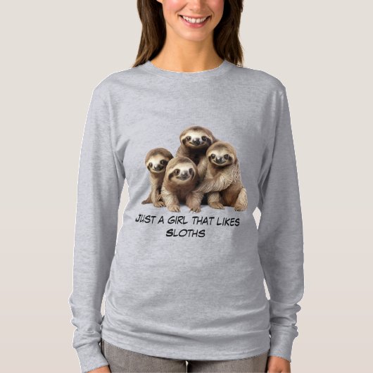 Cute sloth T-Shirt Tシャツ (正面)