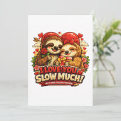Cute Sloth Valentine’s Day Love Design, I Love You シーズンカード (スタンド正面)