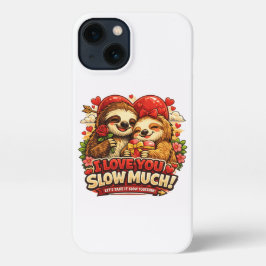 Cute Sloth Valentine’s Day Love Design, I Love You iPhone 13ケース