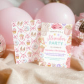Cute Slumber Party Girl Birthday 招待状