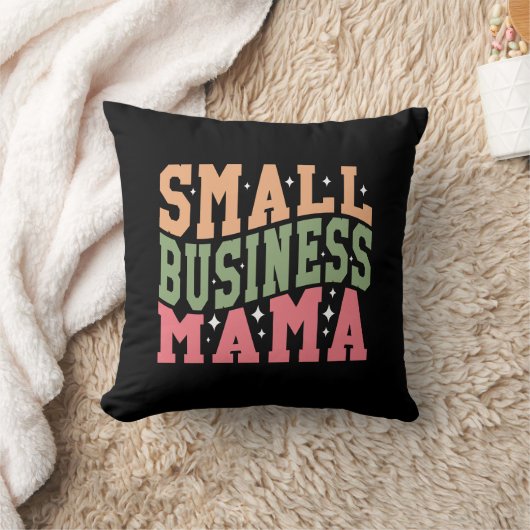 Cute small business Mama word art クッション (ブランケット)